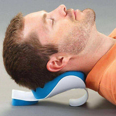 Soft Neck Support Blue Travel Pillow Traction Device