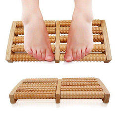 5 Raw Wooden Foot Roller Massage Reflexology