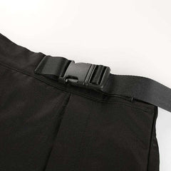 High Waist Belt Cargo Pocket Sexy Split Open Skirt