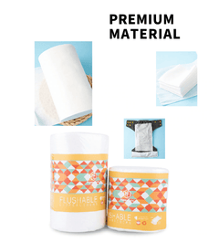 100% Biodegradable & Flushable Diaper Liners 100 Sheets Per Roll