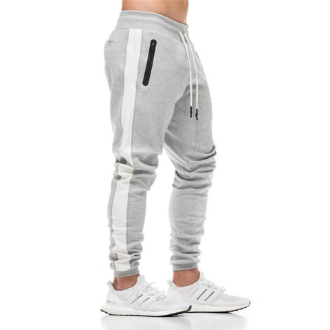 Image of Mens Jogger sportswear Pants Casual Elastic cotton Mens Fitness Workout Pants skinny Sweatpants Trousers Jogger Pants
