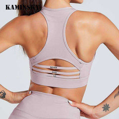 Women Fashion Bra Patchwork Strapless Tank Top w/ Sexy Mesh Fitness Short Top