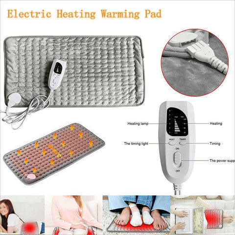 6 Level 120W Electric Heating Pad Timer For Shoulder Neck Back Spine Leg Pain Relief