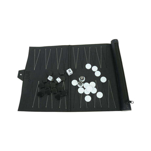 Image of High Quality Portable Leather Backgammon Chessboard Set
