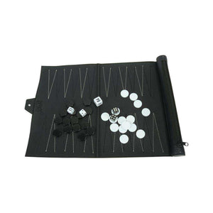 High Quality Portable Leather Backgammon Chessboard Set