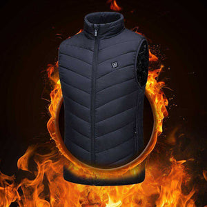 Upgraded Men Outdoor USB Infrared Heating Vest Jacket