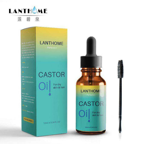 Image of Pure Castor Oil Nourish Hair Prevent Skin Aging Organic Enhancer Eyelash Liquid