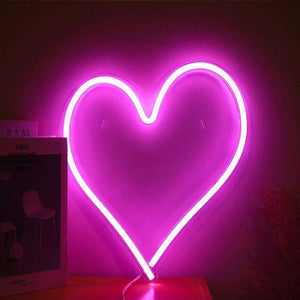 Heart Shape Neon Sign Wall Hanging Light for All Occasions Decor