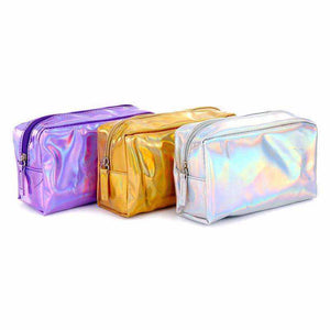 Fashion Holographic Pencil Case Cosmetic Makeup Pouch Storage