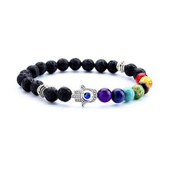 7 Chakra Awakening Healing Lavastone Crystal Bracelet