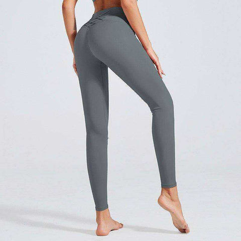 Image of High Quality Aesthetic Yoga Pants Soft Nylon Athletic Fitness Leggings For Women