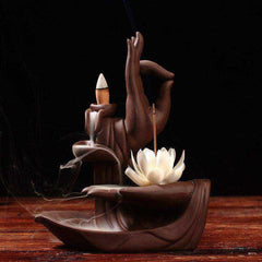 LED Crystal ball Zen Incense Burner + 10Pcs Cones