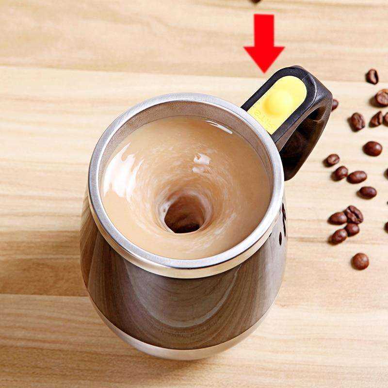 Electric Hot Automatic Self Stirring Coffee Milk Smart Stainless Steel Mug