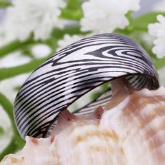 Damascus Tungsten Steel Ring Band