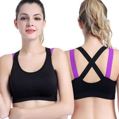 Sports Bra Full Cup Breathable Top Shockproof Cross Back