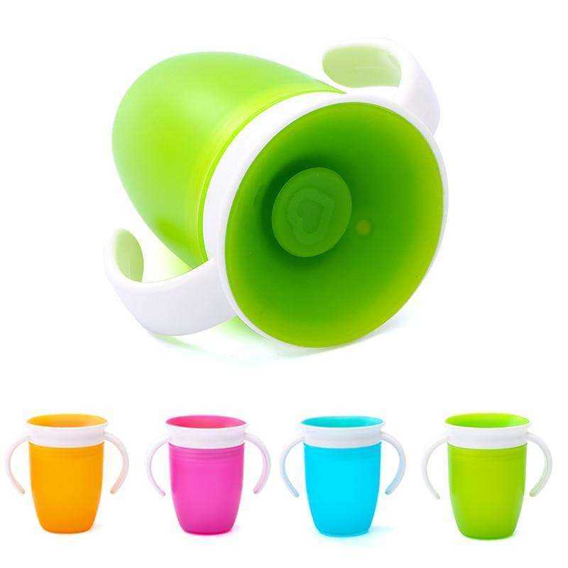 360 Degrees Can Be Rotated Baby Learning Drinking Cup with Double Handle