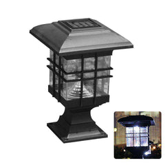 Waterproof Landscape Garden Outdoor Post Deck Cap Column Fence Solar LED Light Lamp