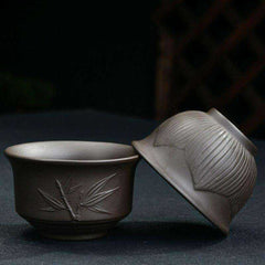 Purple Clay Kung Fu Teapot Cup Travel Set