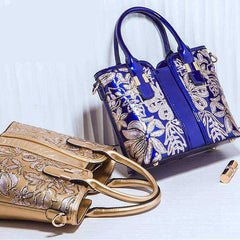 Luxury Fashion High Quality  Appliques Flower Women's Bag