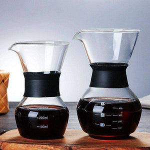 600ml Glass Coffee Kettle with Stainless Steel Filter