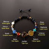 9 Planets Natural Stone Beads Adjustable Bracelet