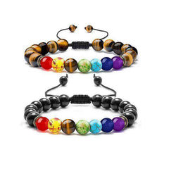 7 Chakra Awakening Healing Lavastone Crystal Bracelet