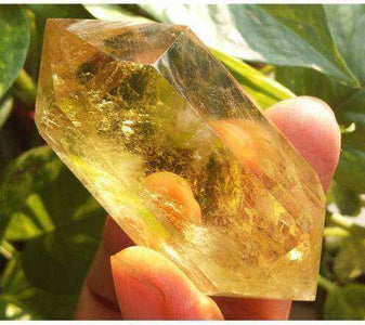 Double Pointed Citrine Quartz Crystal Wand Healing