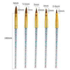 Aesthetic Nail Art Crystal Brush UV Gel Builder