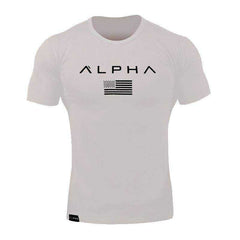 Sports Fitness Fashion Letter Printing Men's Short Sleeve T-shirt