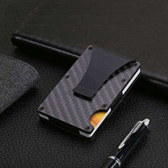 Unisex Wallet Blocking Portable ID Card Holder Clip