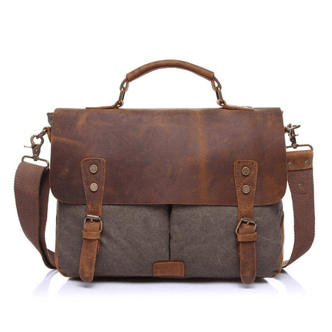 Image of Men's Vintage Handbag Genuine Leather Shoulder Bag