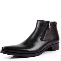 Genuine Cow Leather Black Boots