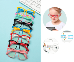 Aesthetic Bendable Anti-blue Light Silicone Children Optical Glasses