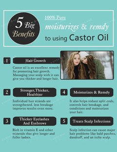 Pure Organic Castor Oil Hair Essential Serum