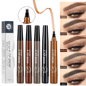 Waterproof 4 Tip Liquid Microblading Eyebrow Tattoo Pencil 5 Colors