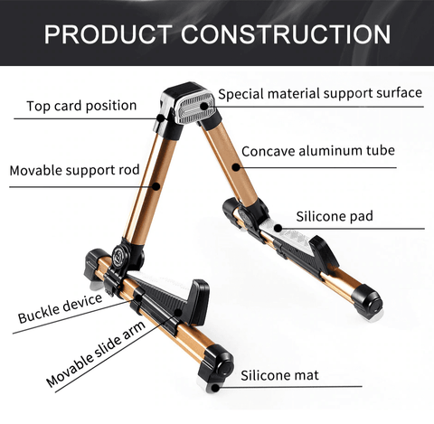 Image of Guitar Stand Universal Folding A-Frame Use for Acoustic Electric Guitar