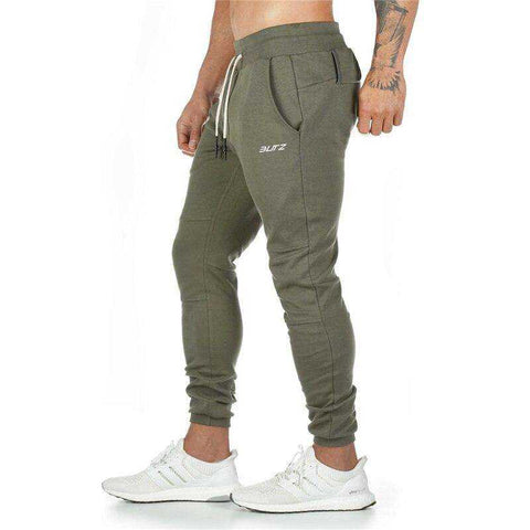 Image of Men Gyms Workout Fitness Cotton Pants