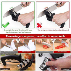 3 Stages Professional Whetstone Knife Sharpener