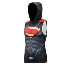 Superhero 3D Printing Bodybuilding Tank Top Men Sleeveless Hoodies Vest