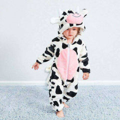 Animal Style Baby Onesie Hooded Cartoon Romper