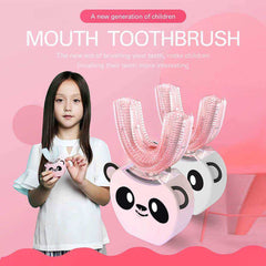 New Kids Smart 360 Degrees Automatic Electric Toothbrush U Shaped Head with Music for Children