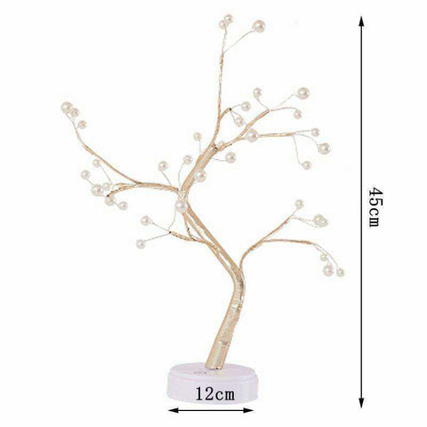 Image of LED Night Light Mini Christmas Tree Copper Wire Garland Lamp