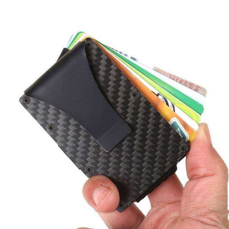 Unisex Wallet Blocking Portable ID Card Holder Clip