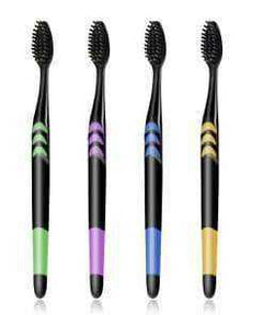 New 4 Pieces Charcoal Bamboo Toothbrush Dental Oral Care