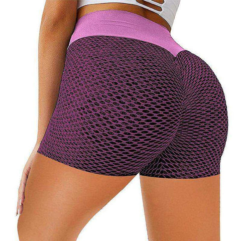 Image of Women's Casual Elastic Skinny Buttocks Lifting Gym Fitness Sports Shorts