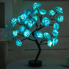 LED Table Lamp Rose Flower Tree USB Night Lights