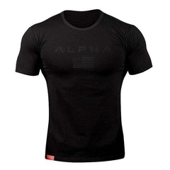 Sports Fitness Fashion Letter Printing Men's Short Sleeve T-shirt