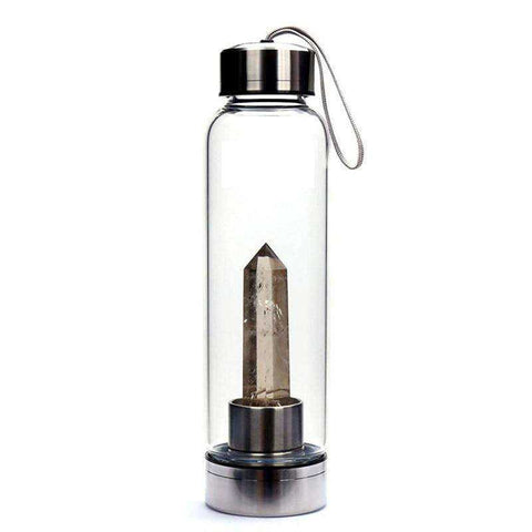 Image of Direct Drinking Natural Glass 500ML Crystal Healing Bottle