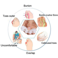 1 Pair Silicone Foot Care Gel Bunion Toe Separators