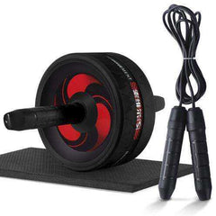 2 in 1 Ab Roller&Jump Rope No Noise for Arm Waist Leg Exercise Gym Fitness Equipment